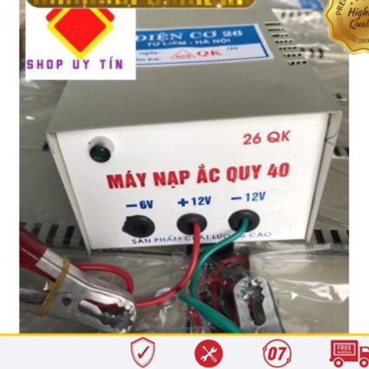 NẠP ÁC QUY 6-12V DÒNG 40A HÀNG CHẤT LƯỢNG CAO