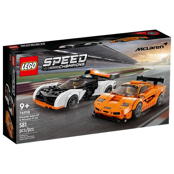 Đồ Chơi Lắp Ráp Lego Speed Champions 76918 - McLaren Solus GT &amp; McLaren F1 LM (581 Mảnh Ghép)