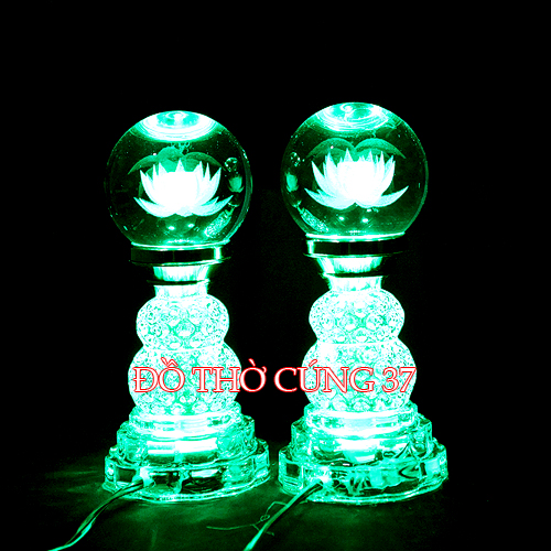 CẶP ĐÈN THỜ LED  PHA LÊ BI TRÒN