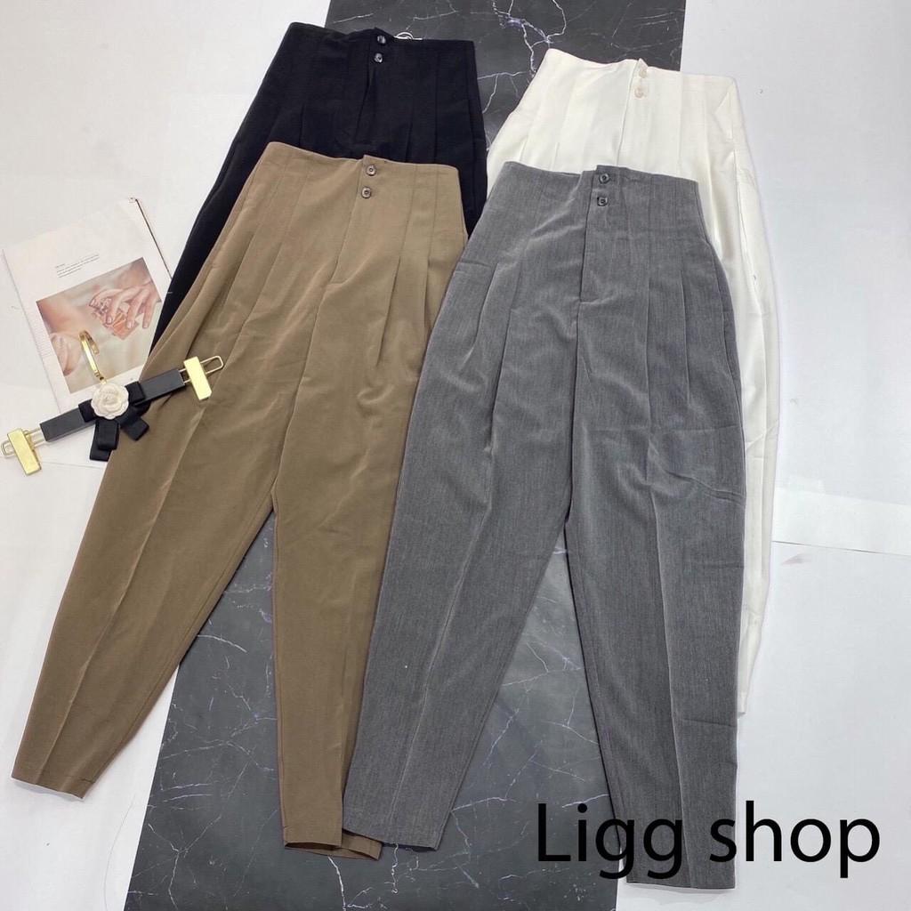 QUẦN BAGGY HAI CÚC CẠP LIỀN DÁNG THỤNG LƯNG CAO CÔNG SỞ CHO CHỊ EM 8322