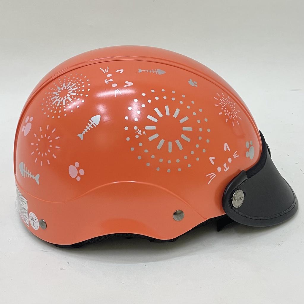 Mũ Bảo Hiểm 1/2 Đầu CHITA HELMETS CT31 tem hoa mèo