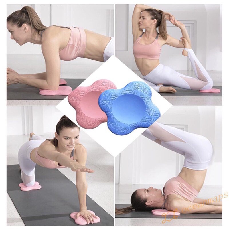 Đệm Kê Bảo Vệ Gối (1 đôi), Đầu, Khủy Tay Tập Yoga PAD Cao Su Hỗ Trợ Giảm Đau đầu gối và Các Tư Thế YOGA