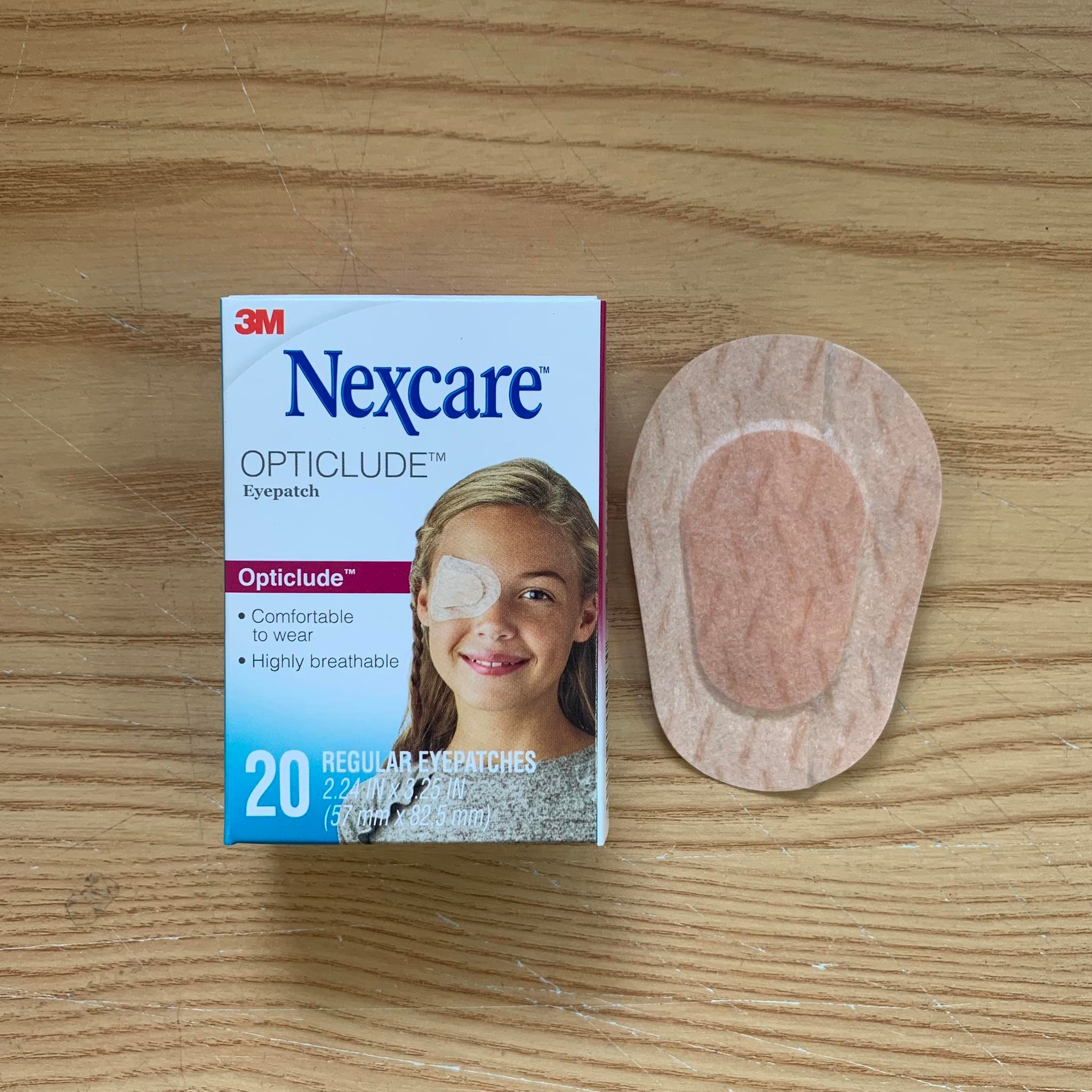 Hộp 20 miếng dán mắt 3M Nexcare 1539 hỗ trợ nhược thị cho trẻ cỡ lớn, sản xuất Canada