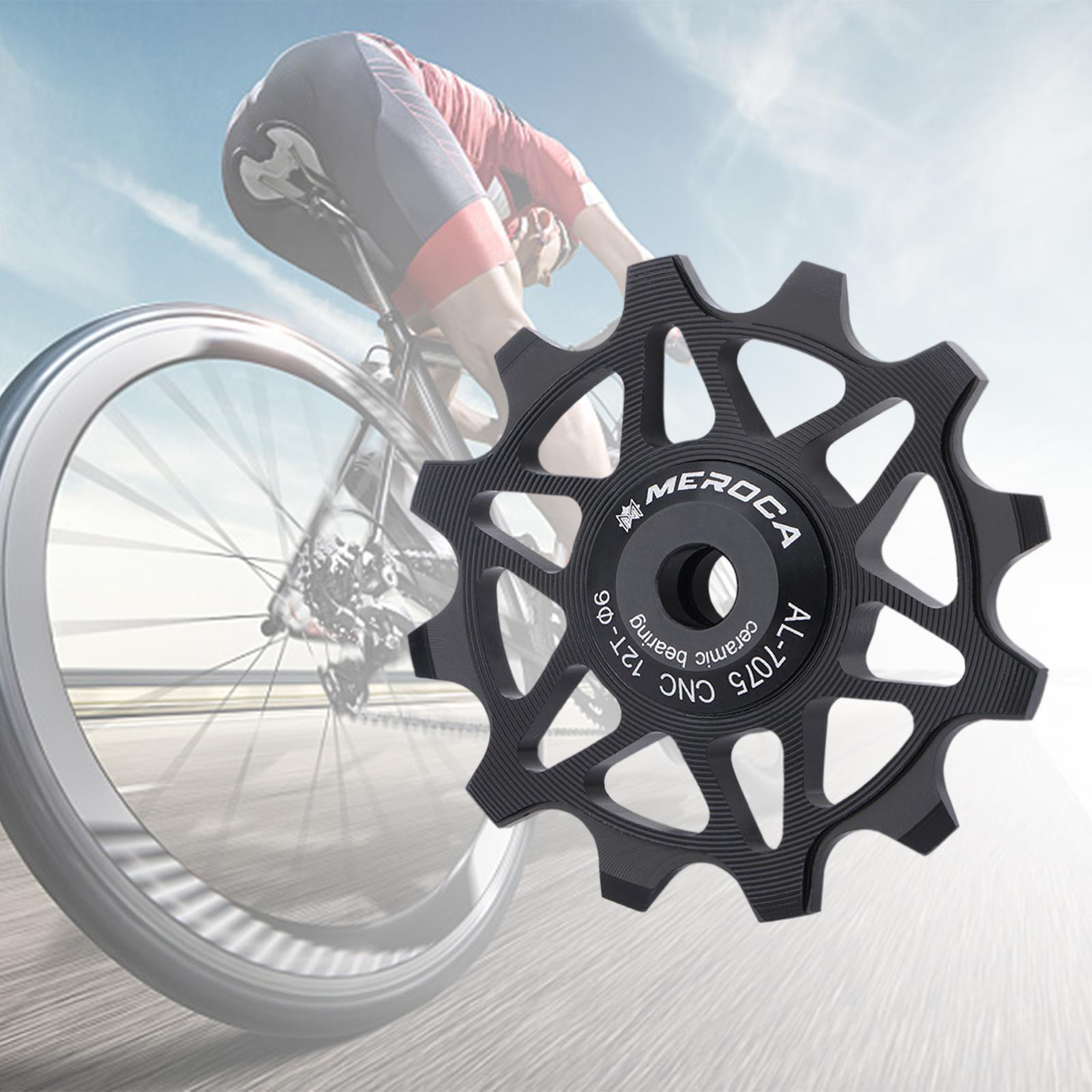 Rear Derailleur Pulleys Bike Guide Roller Wheel 12T Black