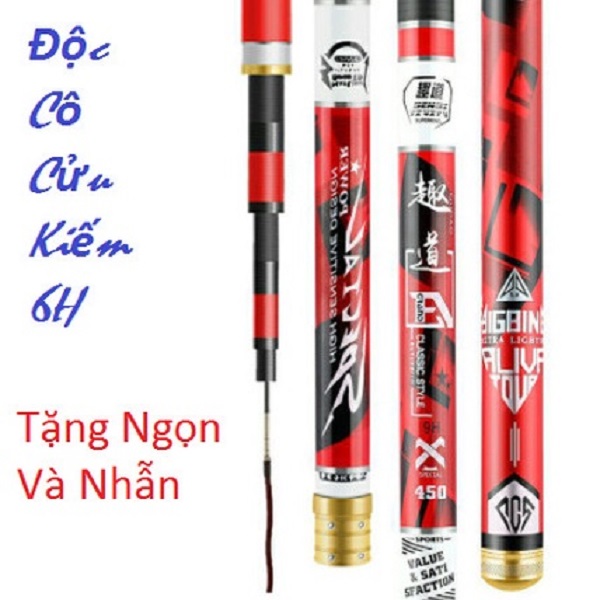 Cần Câu Tay 6H Độc Cô Cửu Kiếm Tặng Nhẫn Và Ngọn Phụ