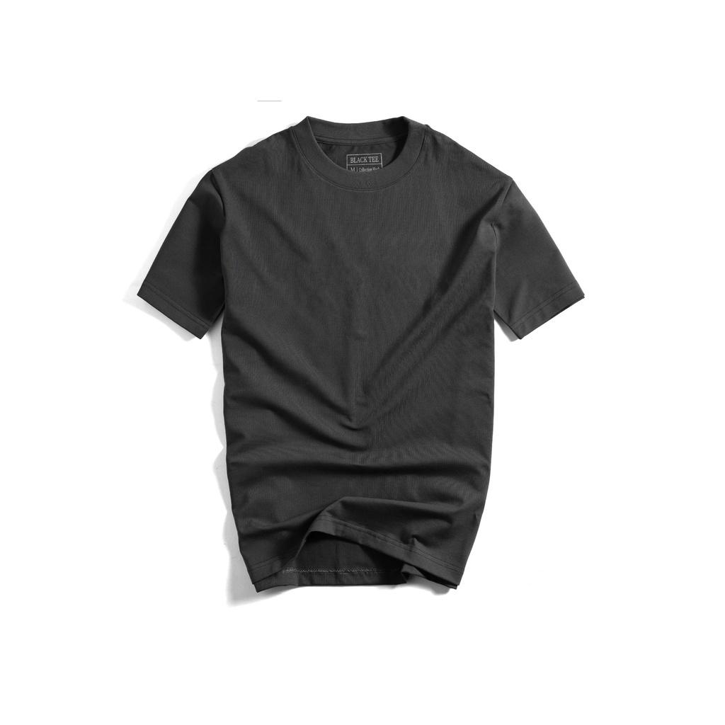 Áo thun T-SHIRT màu xám in chữ BLACK TEE vải cotton sang xịn dành cho nam nữ TSBLT0030