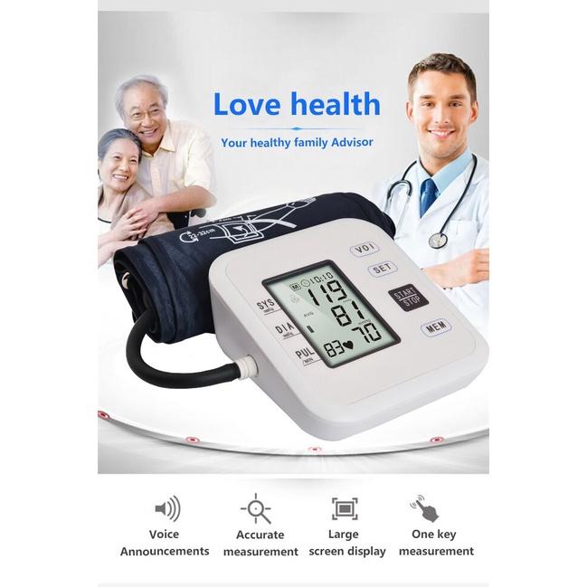 Adult Automatic Digital Upper Arm Blood pressure Monitor Electronic Sphygmomanometer Pulsometer Heart Beat Rate pluse meter