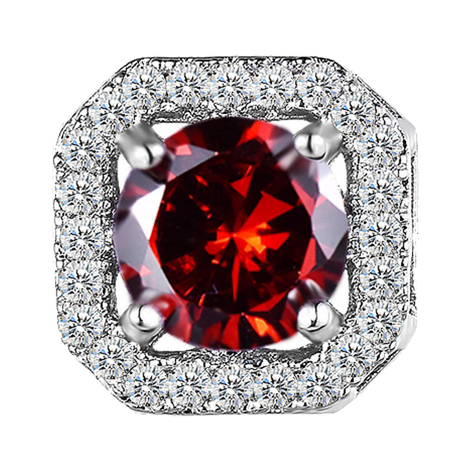 Geometric Stud Earrings, Women Earrings, Square Earring Ear Studs, Rhinestone Stud Earrings for Engagement, Valentine's Day