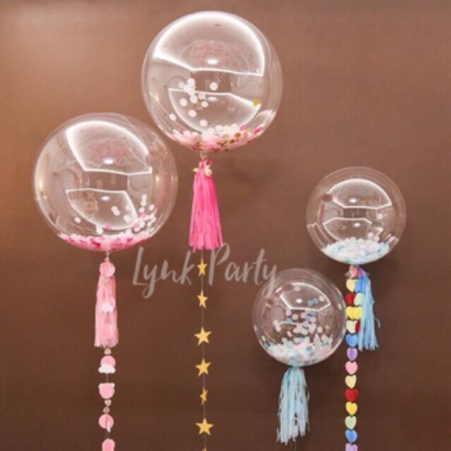 Bóng jumbo thuỷ tinh, bóng trong suốt Galaxy 45cm-65cm-90cm