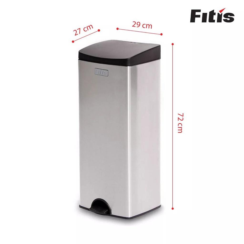 Thùng Rác Fitis Premium - Vuông đạp cao - Inox mờ SPL1-901