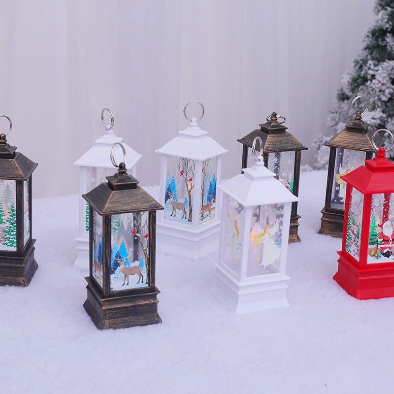 Đèn treo trang trí Giáng Sinh in hình người tuyết & ông già Noel