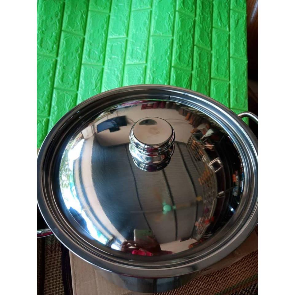 Nồi luộc gà inox fivestar 28cm, ba đáy, dùng bếp từ
