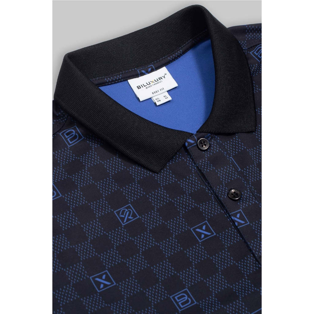 Áo Polo Vải Polyester Bền Màu, Chống Nhăn, Thấm Hút Tốt 7APCH004DEN