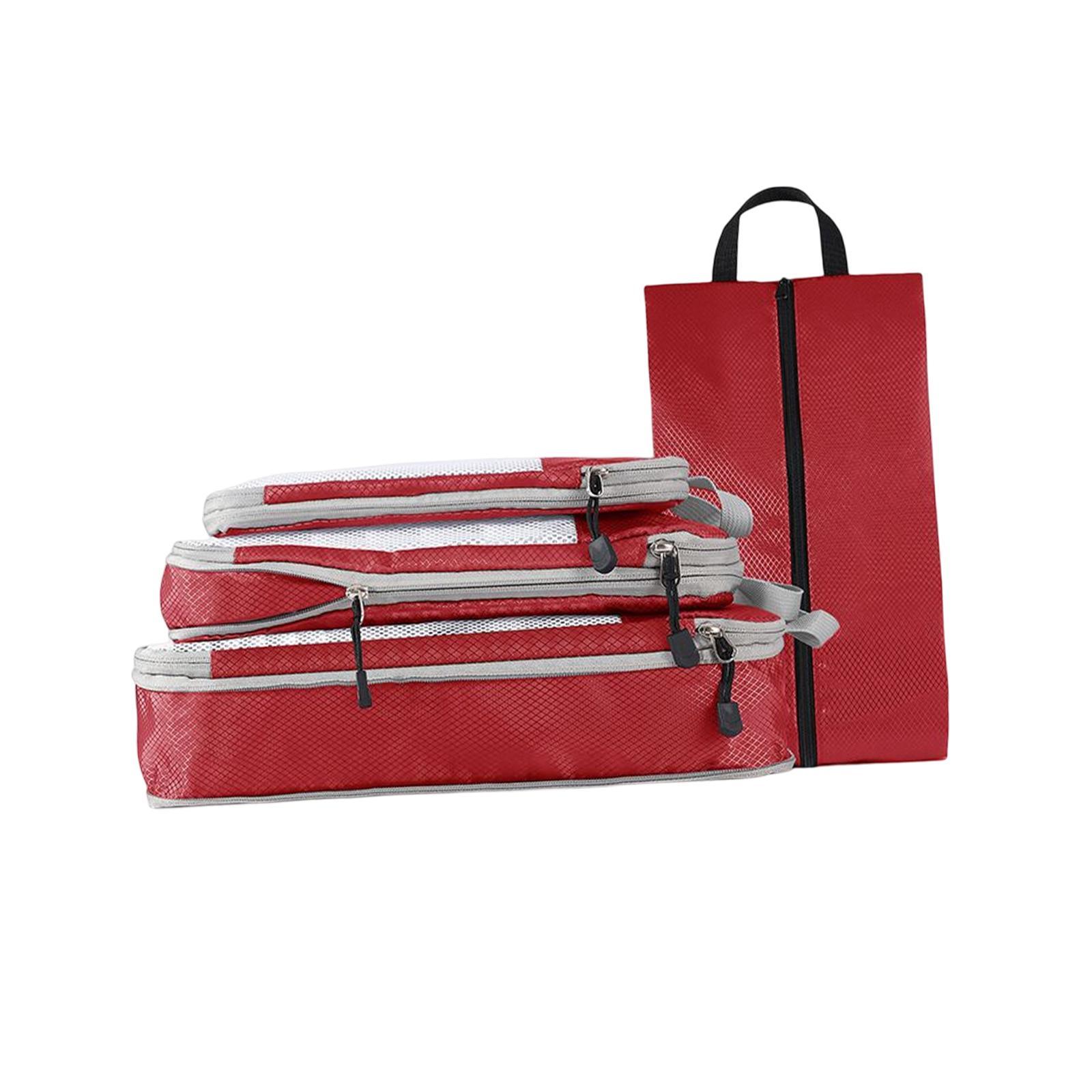 4x Luggage Packing Organizer Travel Storage Bags Shoes Bags for Travel Home