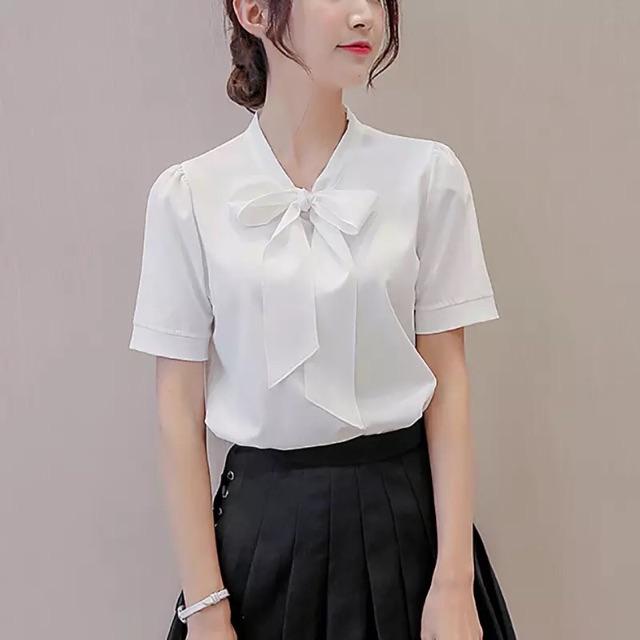 Áo Kiểu Nữ Thắt Nơ Siêu Xinh