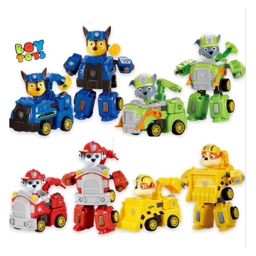 Đồ chơi chó cứu hộ Paw Patrol lắp ráp biến hình 2 trong 1 cho bé thảo sức vui chơi