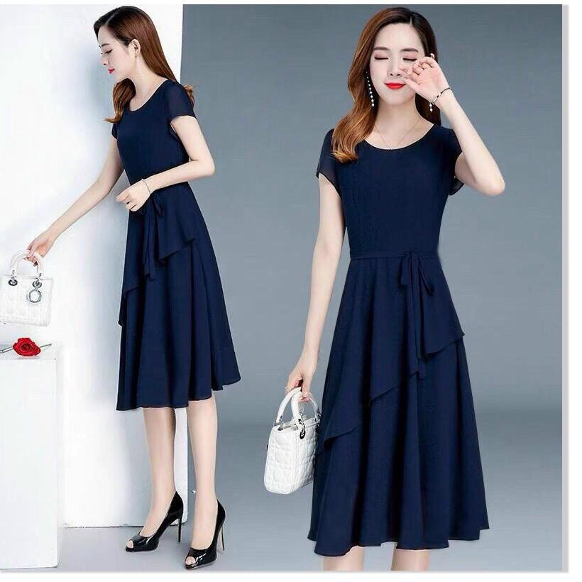 ĐẦM VOAN CHIFFON CÓ LỚP LÓT,THIẾT KẾ HỌA TIẾT TRƠN NHƯNG KHÔNG KÉM PHẦN SANG TRỌNG THỜI TRANG KME.STORE