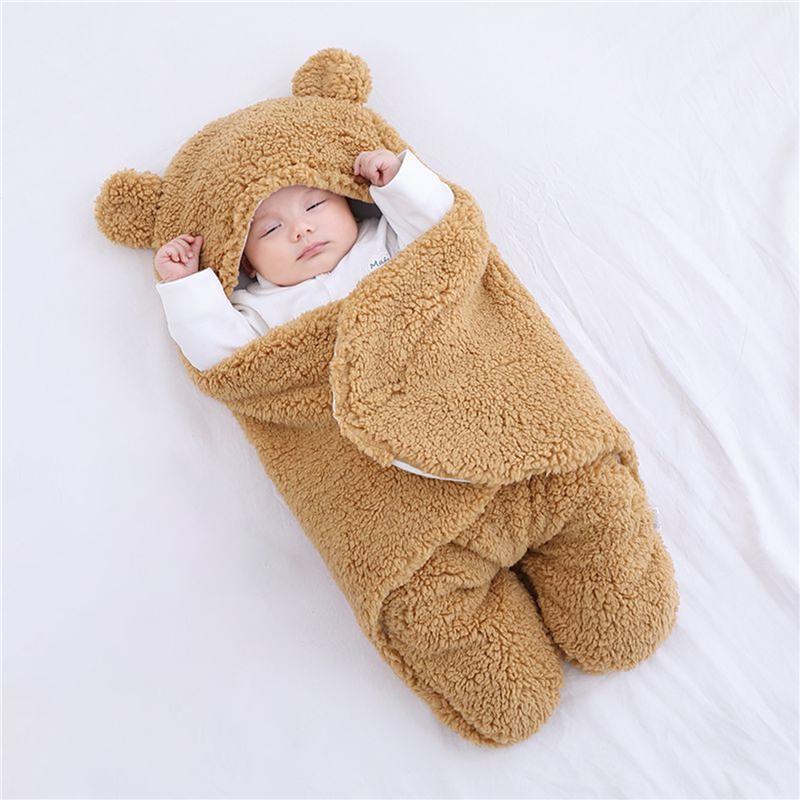 Mềm Mại Cho Bé Sơ Sinh Bọc Chăn Túi Ngủ Cho Bé Bao Da Cho Trẻ Sơ Sinh Sleepsack Thoải Mái Làm Dày Ủ Kén Cho Bé 0-9 tháng