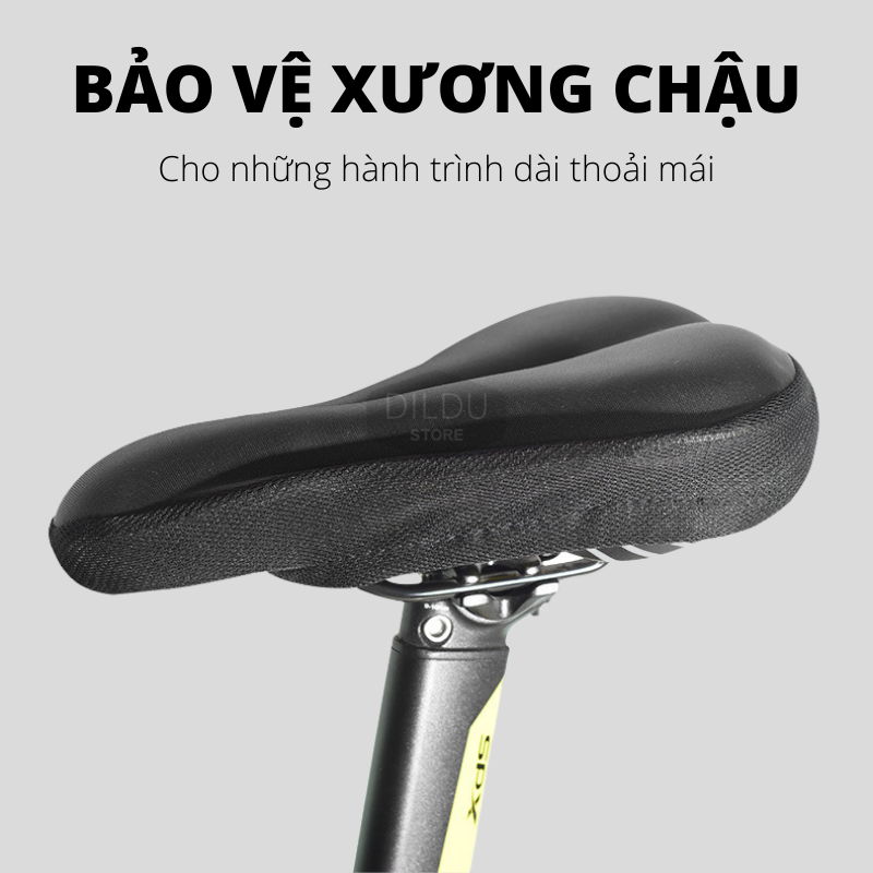 Đệm Yên Xe Đạp Êm - Đệm Bọc Yên Xe Đạp Thể Thao Giant, Trek, Jett - Đệm Gel 3D Không Xẹp Lún - Phụ Kiện Xe Đạp Hàng Chính Hãng