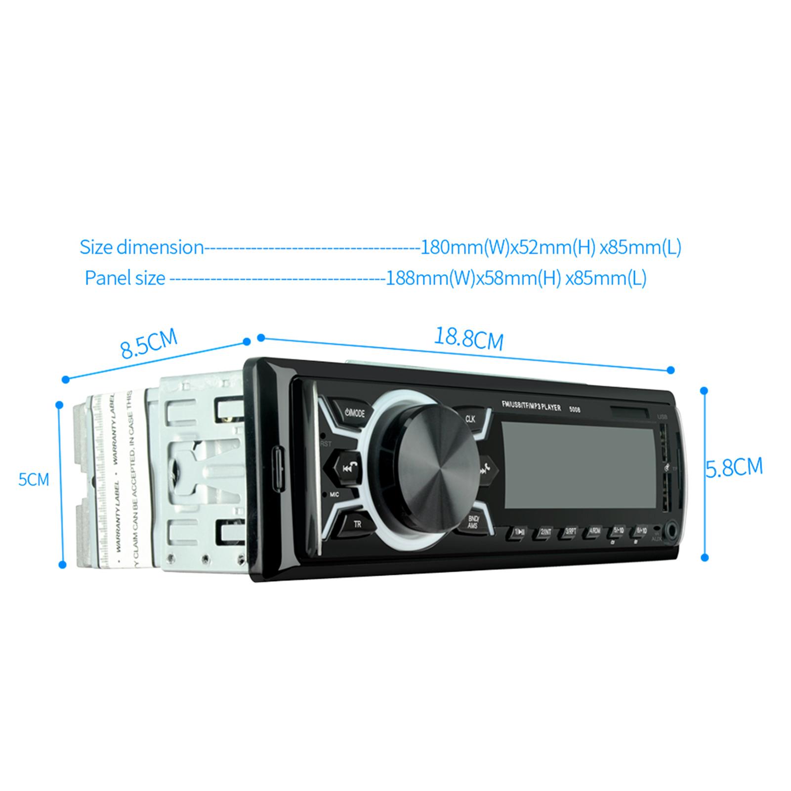 7 Colored Led Car Stere Radio BT Autoradio Dual USB Fast Charge USB Stereo Audio MP3 ID3 WMA AUX-IN TF A2DP