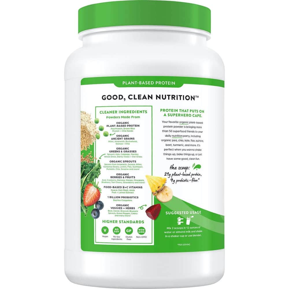 Bột Protein hữu cơ Orgain Organic Protein 50 Superfoods 1.2kg hương Socola Date T10/2025