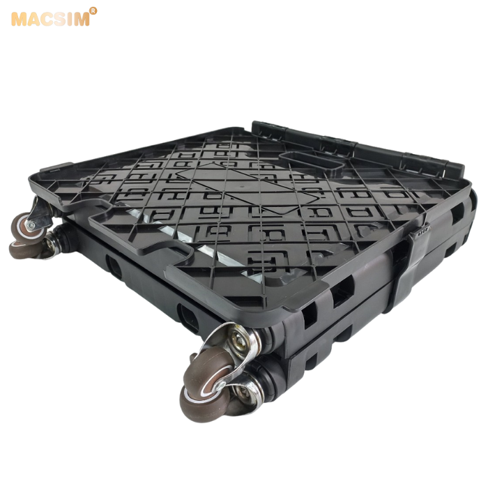 Hộp đựng đồ xếp gọn có bánh, tay kéo 51cm x 55cm x 40cm - nhãn hiệu Macsim màu đen,màu đỏ
