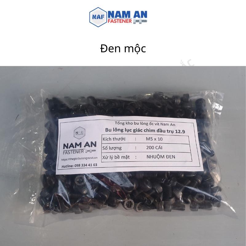 Ốc lục giác 12.9, kích thước M4, M5, M6, M8, M10, M12, M14, M16 Đen, Mạ, ốc lục giác chìm, lục giác chìm đầu trụ