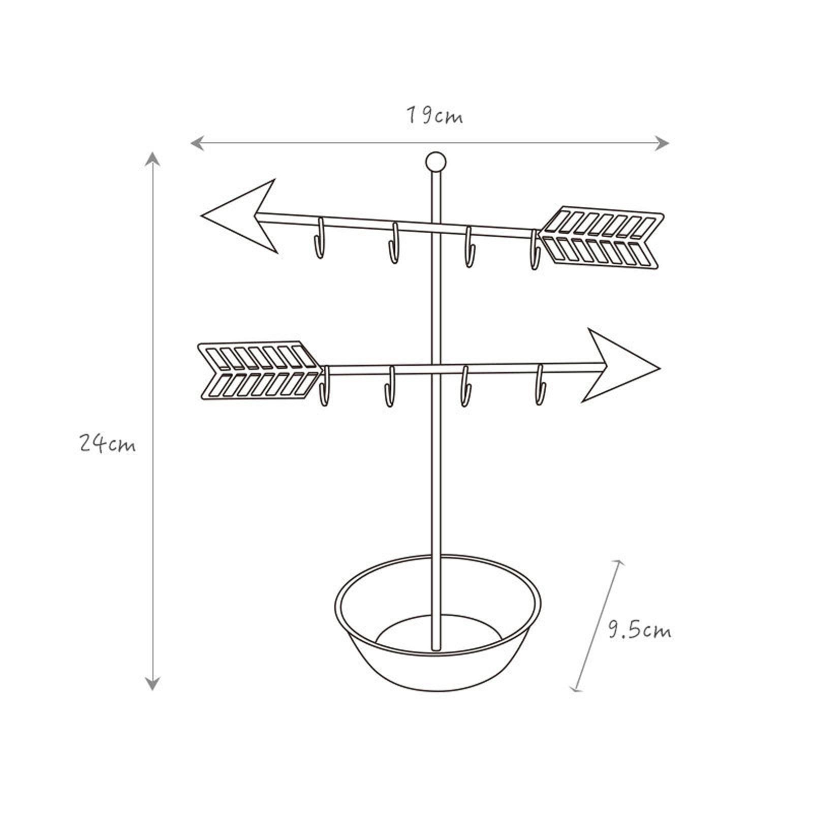 Tabletop Jewelry Organizer Display Stand Round Tray for Bracelet Pendant