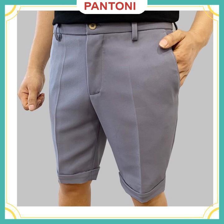 Quần tây âu nam vải co giãn, ống quần short ngắn