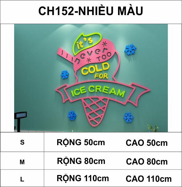 Tranh mica dán tường - Ice Cream trang trí cửa hàng kem tươi, quán bar, quầy thu ngân