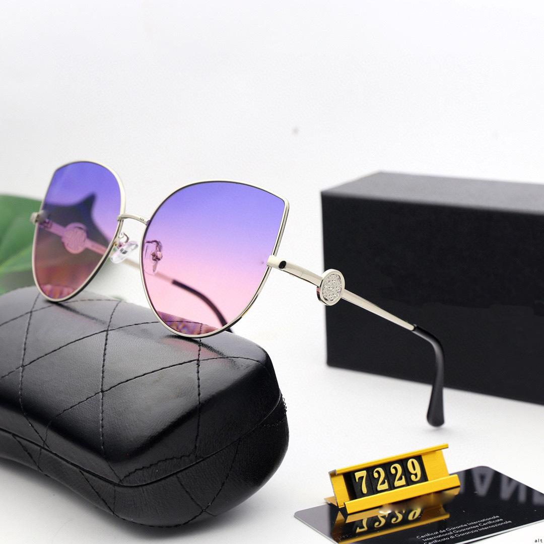 Mới Thời Trang Mắt Mèo Kính Mát Thương Hiệu Kính Mát UV400 Gradient Màu Không Gọng Kính Gafas De Sol Mujer