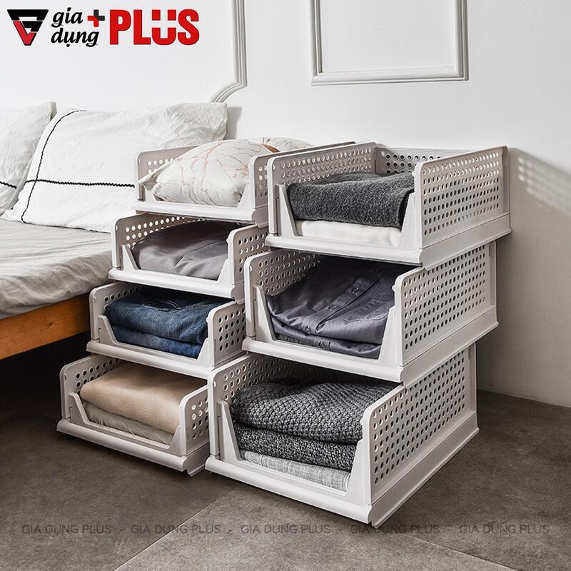 Hộp đựng đồ ngăn kéo để phân chia tủ quần áo, đựng đồ đa năng gấp gọn LAZYDO