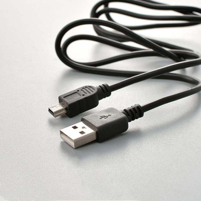 Màu đen Chiều dài 80/100cm Cáp dữ liệu USB 2.0 Đực cắm vào 5Pin Bộ chuyển đổi cáp sạc USB mini Cáp truyền dữ liệu Màu sắc: 100cm