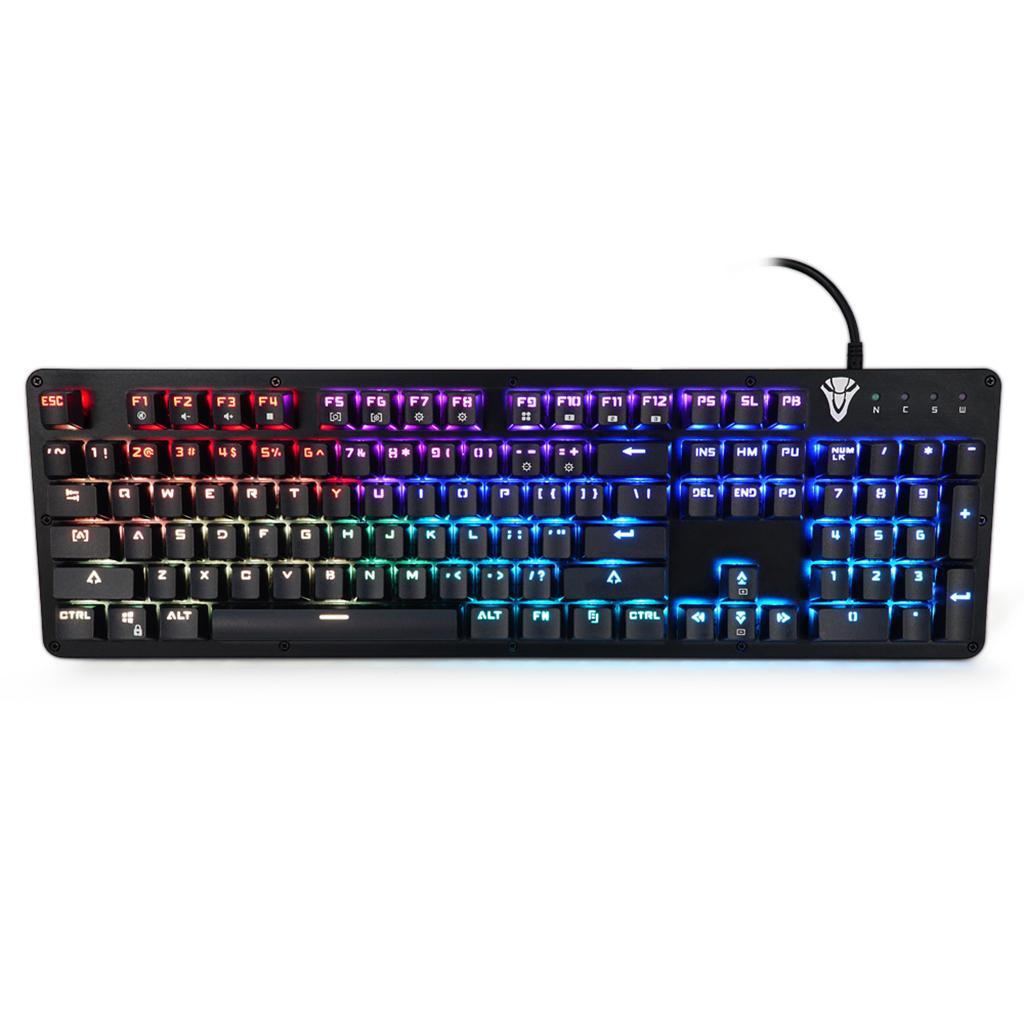 Gaming Keyboard 104 Key RGB Backlit Mechanical Game Keyboard Waterproof