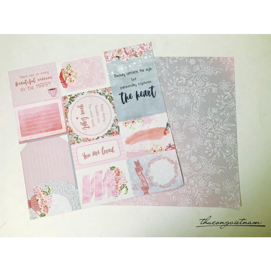 Giấy Scrapbook, Album, thiệp cao cấp in 2 mặt ( 2 tờ)