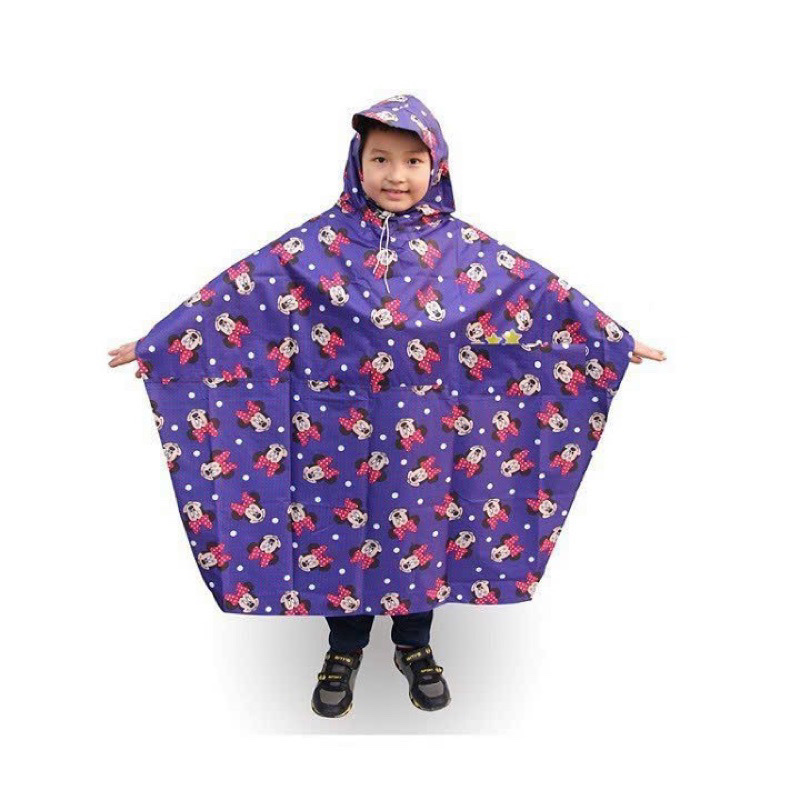 Áo mưa bít trẻ em  từ  1 -  4 tuổi , vải dù  chống thấm  , họa tiết hoạt hình cute  , kèm túi đựng xinh xắn , giao màu ngẫu nhiên