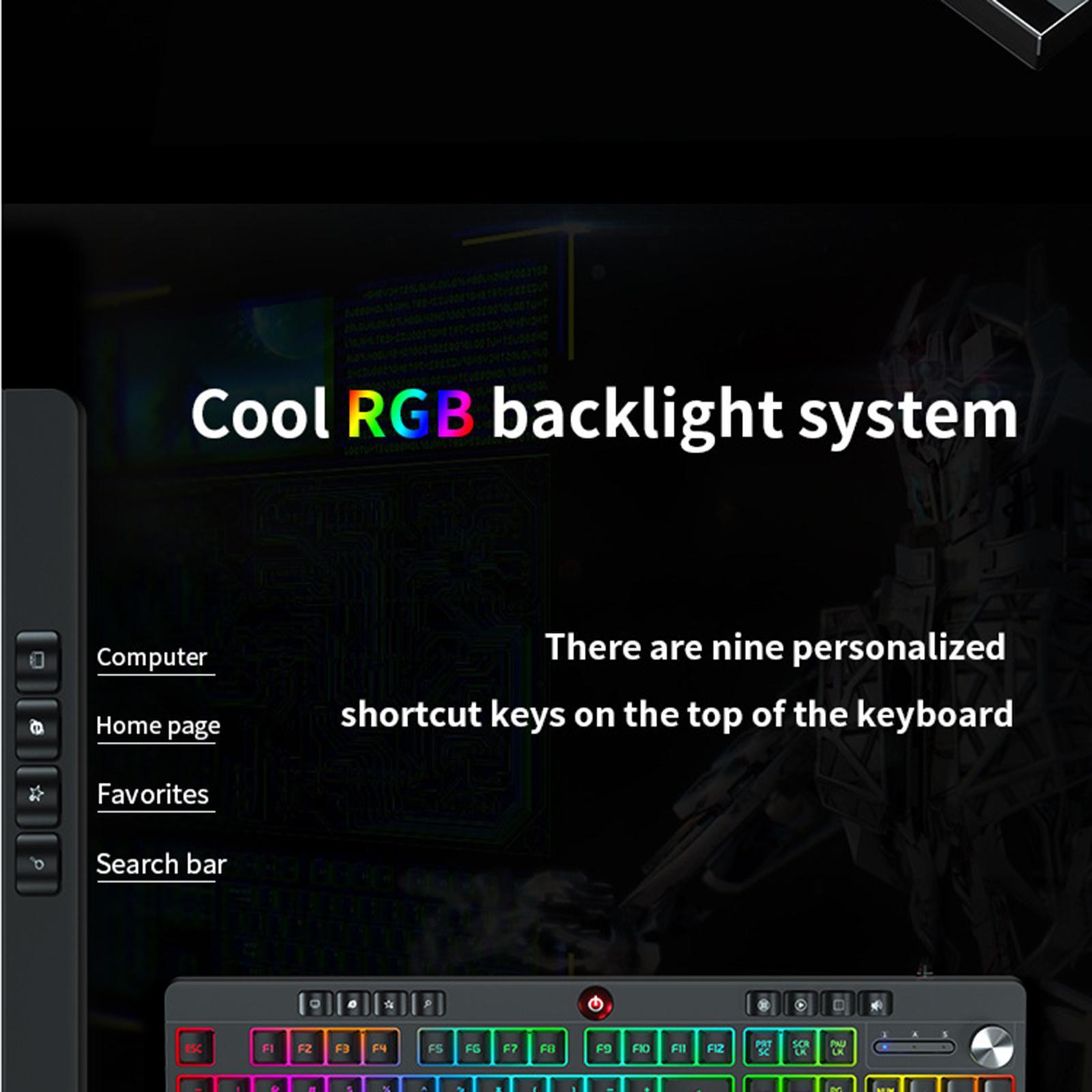 Gaming Keyboard and Mouse Set Standard Keys Adjustable for Gamer Desktop