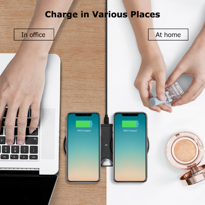 Đế sạc nhanh không dây Baseus WXXHJ-01 cho iPhone 8/ iPX /iP2018/ Samsung S8/ S9/ Note 8/9 (10W,Qi Wireless Quick Charger) - Hàng nhập khẩu