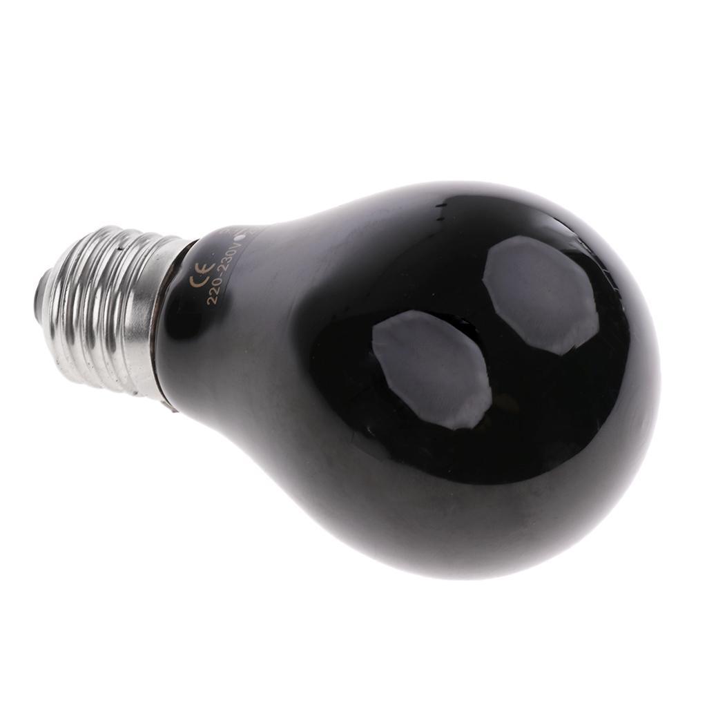 Glass Pet Heating Lamp Winter Heat Emitter Lamp Bulb E27 Black
