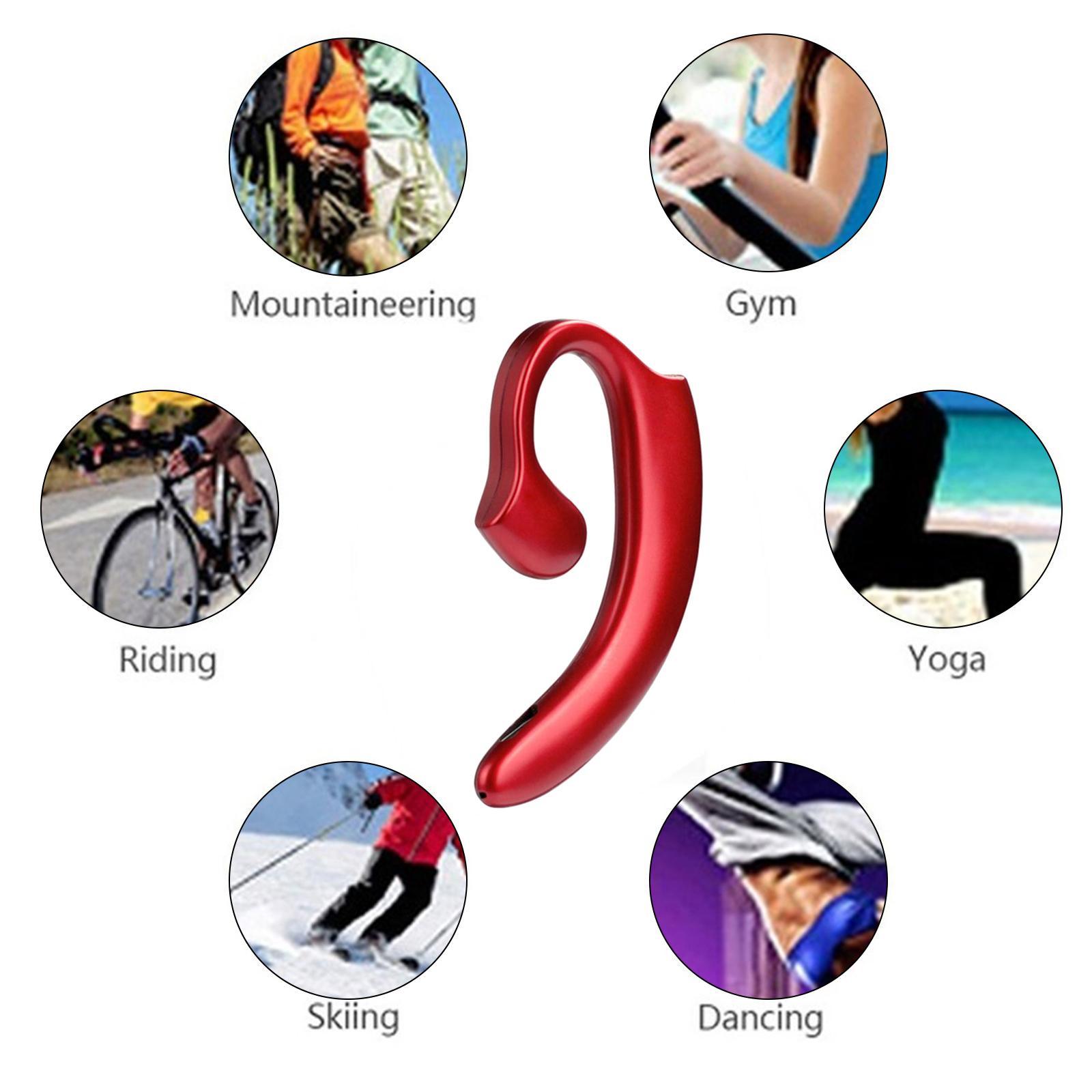 Headphones Wireless  with Microphone for Office Sports Business Red