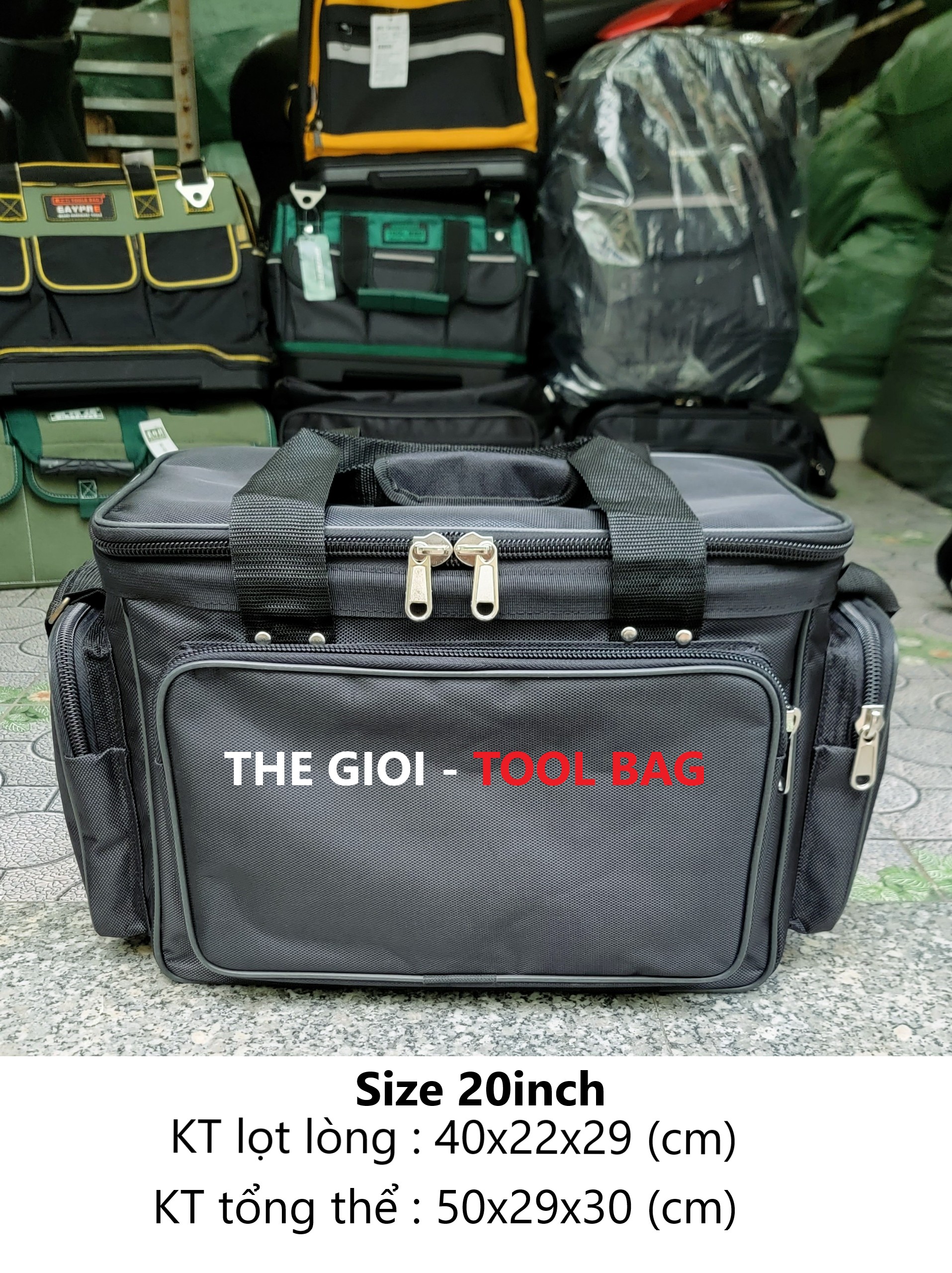 Túi đựng đồ nghề VIP-20inch hàng Cty - Vải Dầy - Chịu Tải