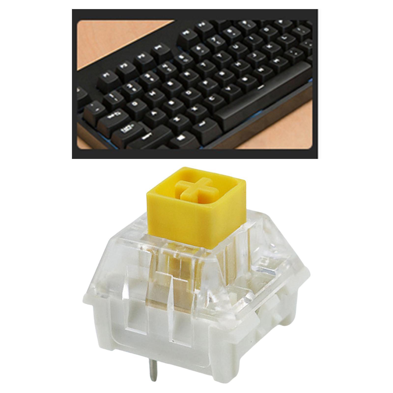 2-3pack Box Switches for Mechanical Gaming Keyboards Water Resistant yellow