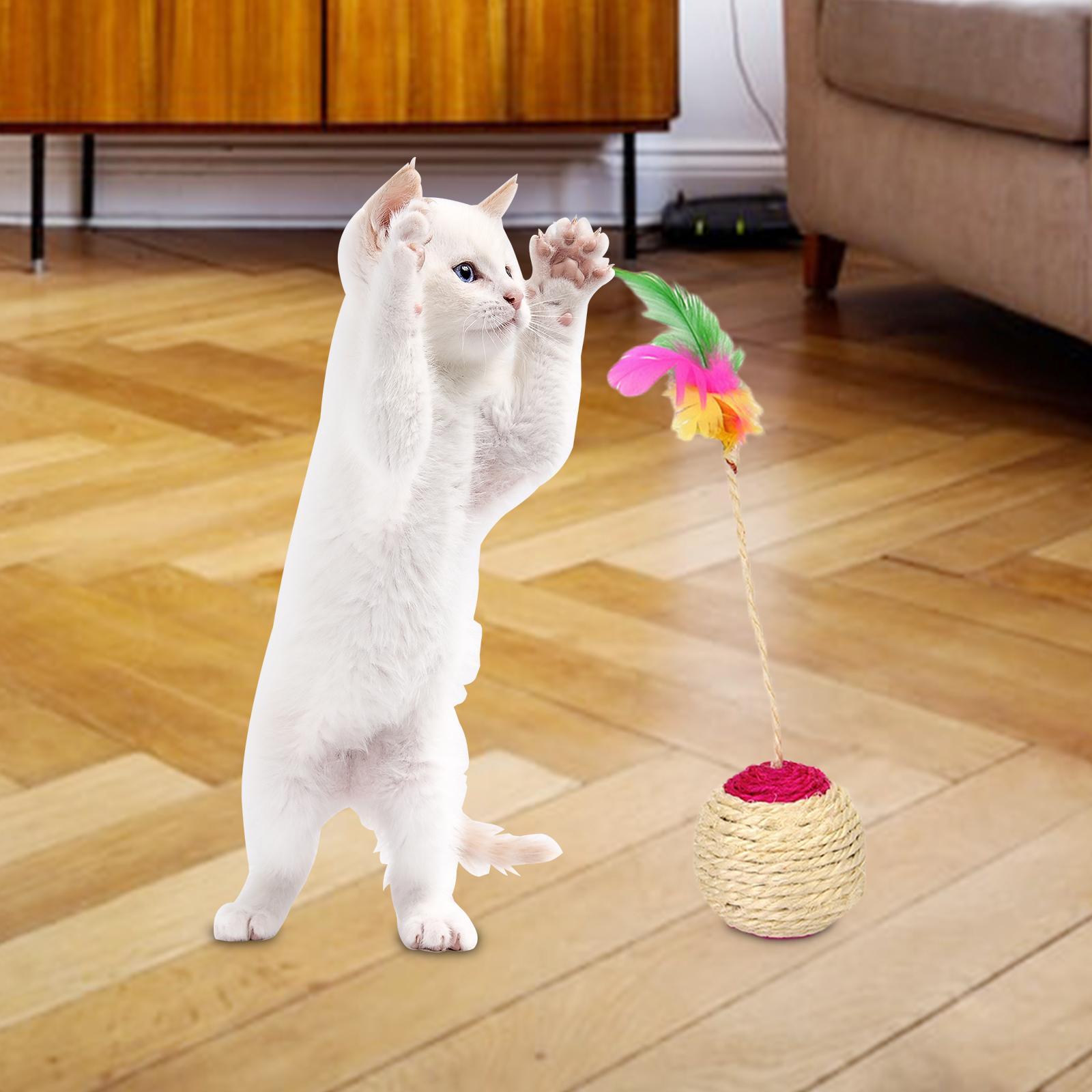 Cat Scratcher Ball Sisal Interactive for Cats Encourages Exercise