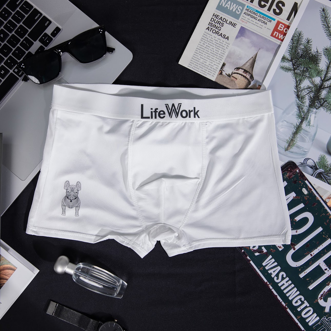 Combo 5 Quần Lót Nam full màu trắng thun lạnh cao cấp, Quần Boxer nam Sịp Đùi Thun Lạnh màu sắc sang trọng Toppp2