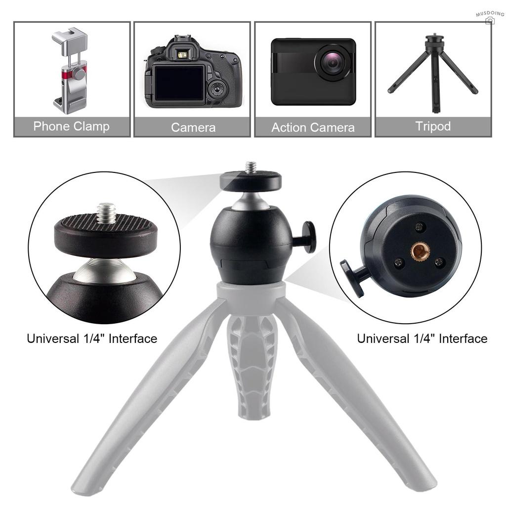 Phụ Kiện Đầu Bi Xoay 360 Độ Cho Chân Máy Ảnh Dslr Slr Kích Thước 1 / 4 Inch