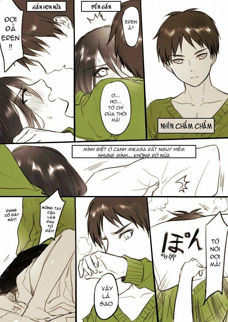 tấn công người khổng lồ - doujinshi eren x mikasa chapter 1 10