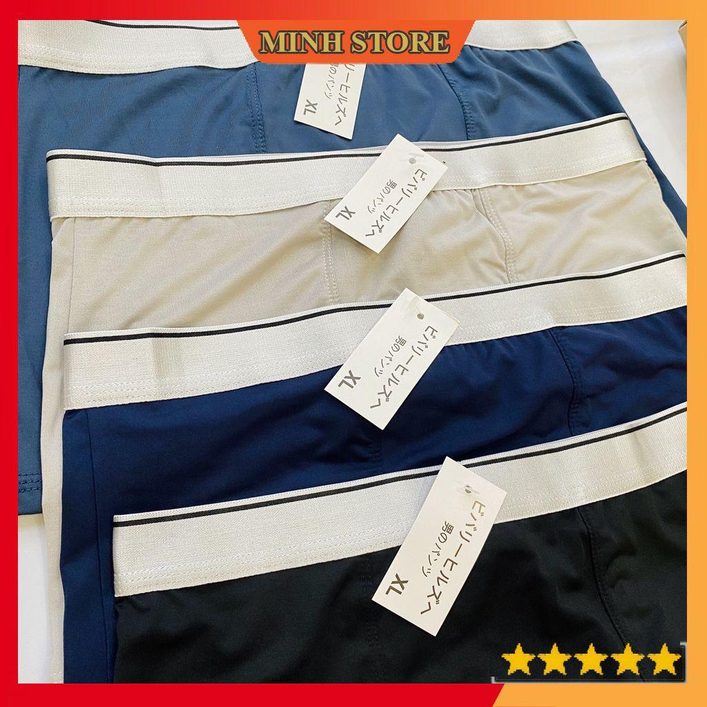 Quần lót nam thun lạnh Boxer, Quần sịp đùi nam co giãn 4 chiều - Hộp 4 quần lót nam thun lạnh cao cấp SDN01 - MS66