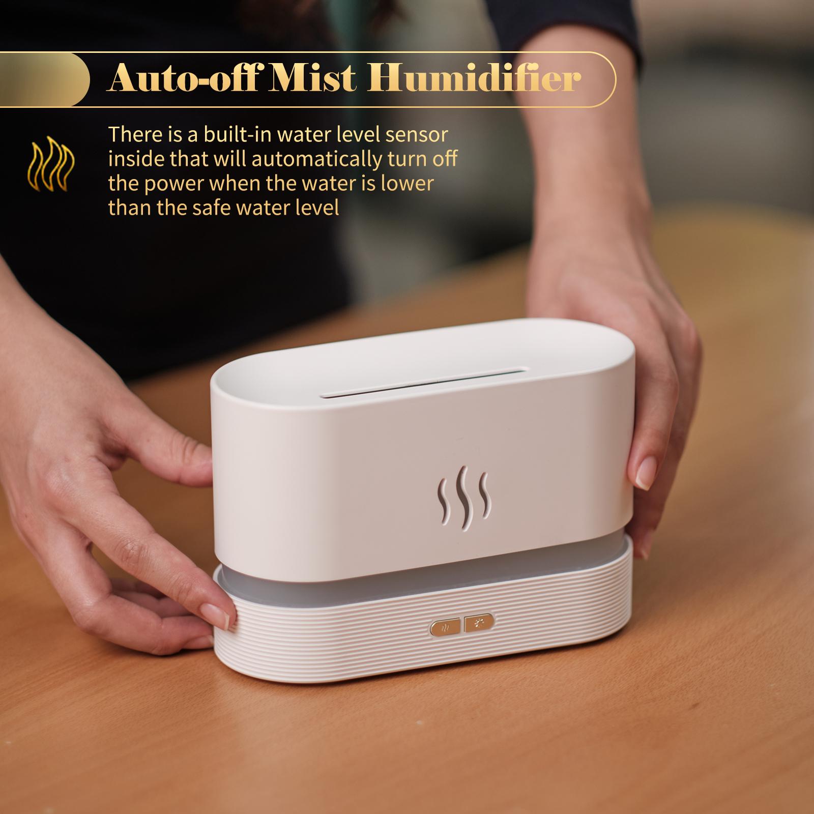 Máy phun sương mô phỏng ngọn lửa khuếch tán tinh dầu sạc USB 2 chế độ ánh sáng