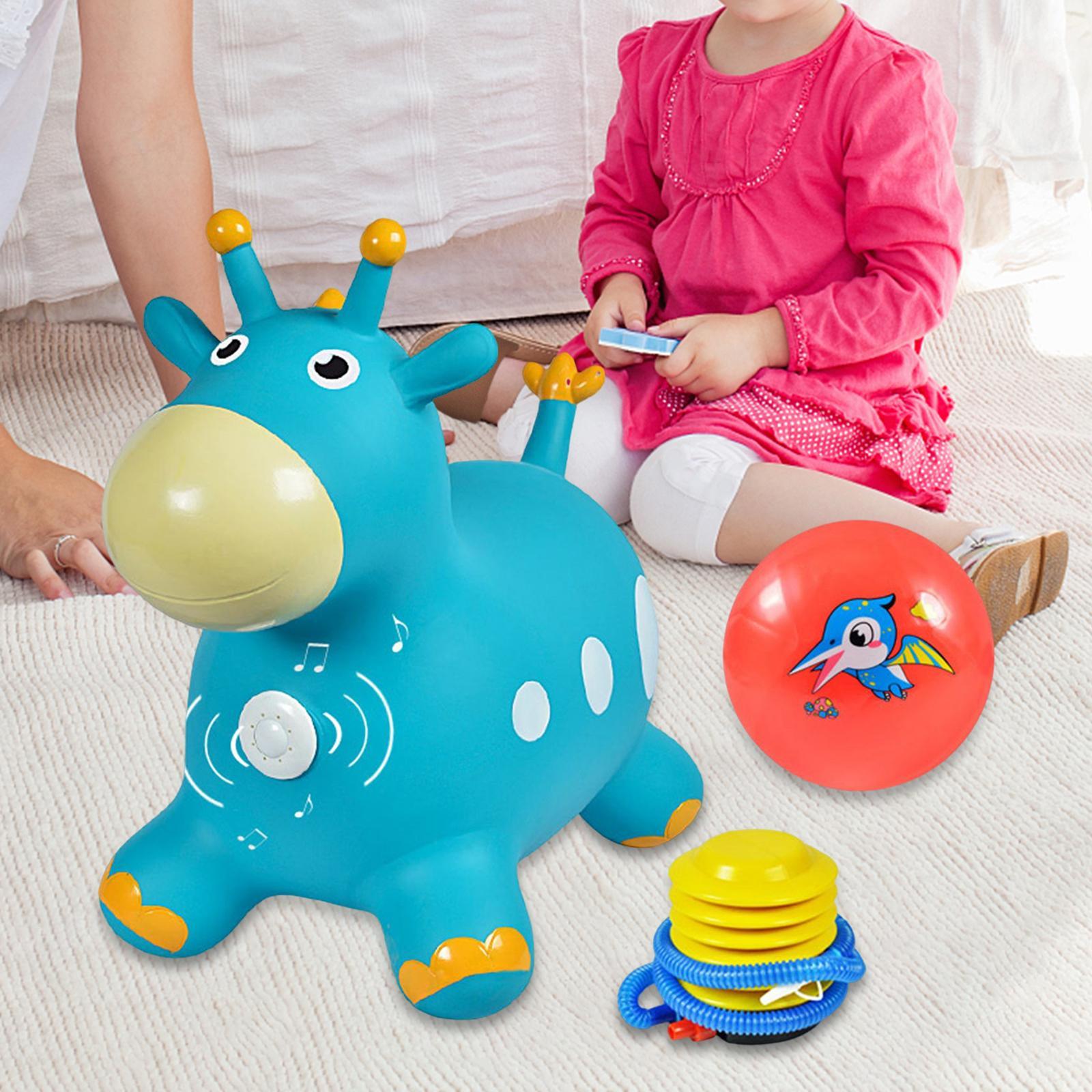 Inflatable Bouncy Animal Toddlers Toy with Music Indoor Outdoor Used