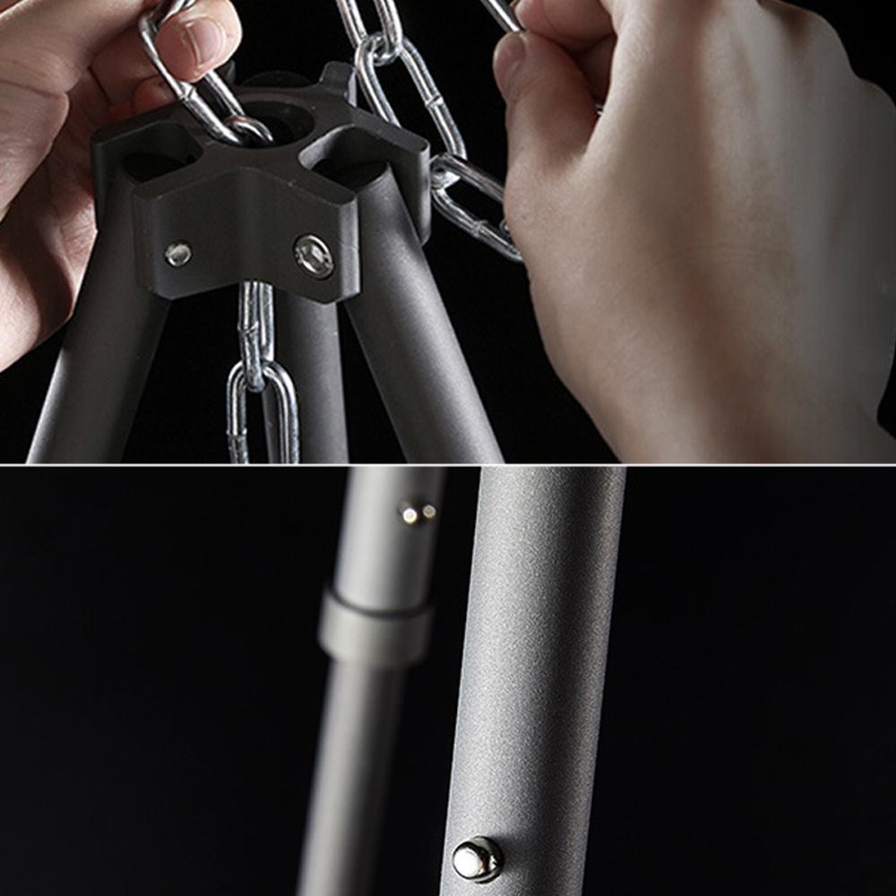 Outdoor Fire Pit Tripod Portable Length Adjustable for Campfire Camping Cooking Outdoor Cooking Equipment